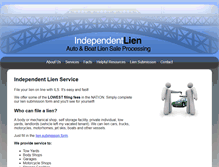 Tablet Screenshot of independentlien.com